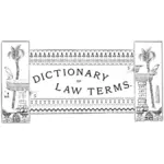 Dictionary of law terms label vector image